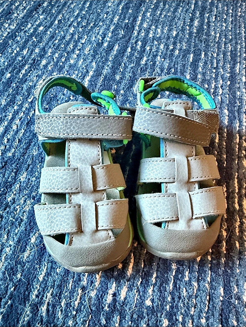 See Kai Run Kids Gray & Green Sandals